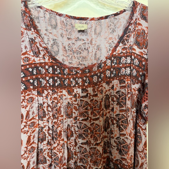 Ecote Urban Outfitters Amethyst Pintuck Frock Tunic Dress Purple Crochet Sz L - Picture 7 of 9